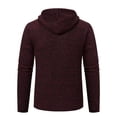 thumbnail image 3 of BXINGOHAI Mens Hoodies Knit Sweater, Full Zip Fleece Cardigan Sweaters Casual Slim Fit Knit Hooded Men Sweater Jacket Today Red,XXL, 3 of 5