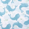 thumbnail image 3 of Little Star Organic Terry Cloth Hooded Bath Towel, 2 Pack, Blue Fish, 3 of 5