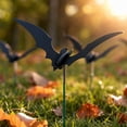 thumbnail image 5 of Halloween Bat Garden Stakes Outdoor Yard Spooky Decor, PVC Flying Bat Yard Stakes for Lawn Garden Flower Bed Halloween Outdoor Decorations 30 PCS (bat 5.91 inches + pole 9.84 inches), 5 of 7