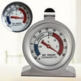 thumbnail image 2 of 3Packs Refrigerator Thermometer Freezer Fridge Room Thermometer Large Dial Thermometer, Stainless Steel Monitoring Thermometer with Hook and Panel Base Hang or Stand for Home Kitchen, Restaurants, 2 of 9