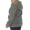 thumbnail image 3 of White Mark Women's Plus Size Hooded Sherpa Jacket, 3 of 5