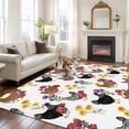thumbnail image 2 of Large Area Rugs for Living Room Bedroom, Farmhouse Rooster 8'x10' Rug Washable Carpet Runner Indoor Outdoor, Country Watercolor Flowers Wood Grain Non Slip Floor Mats Rug for Kitchen, Patio, 2 of 8