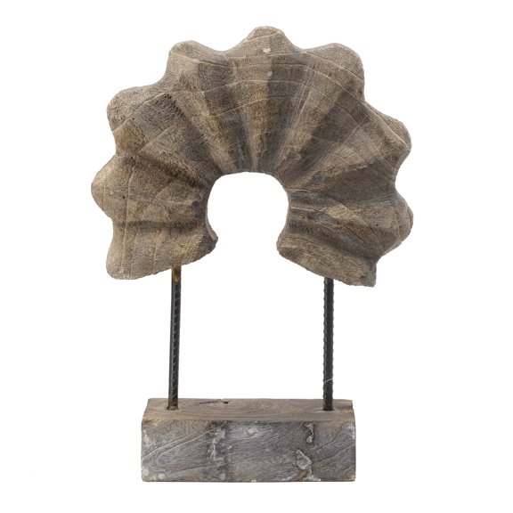 A&B Home Textured Wooden Arch Statue with Base 14.2" x 4.7" x 20.7"