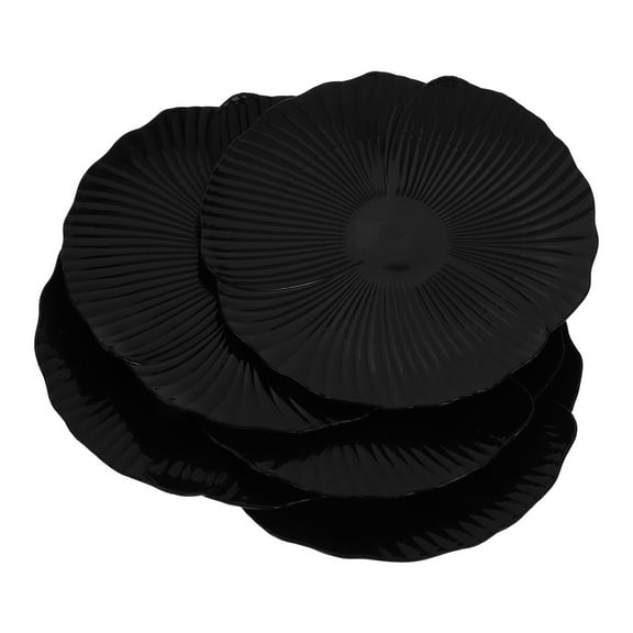 MLINS 5pcs Petal-Shaped Plate Set For Western Restaurants Serving Steak Plate Unbreakable Plates Dishes Dinnerware Plastic Party Dinner Plates