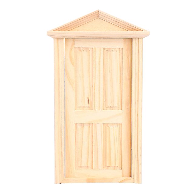 Maison de poupée miniature à l'échelle 1:12, accessoires de meubles, porte en bois et flèche