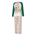thumbnail image 3 of Elippeo Family Matching Christmas Pajamas, Baby Romper/Snowman Letter Pattern Long Sleeve Tops and Elk Santa Print Pants Sleepwear Set, 3 of 10