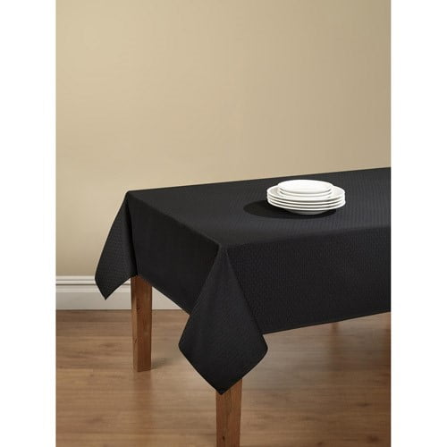 Mainstays Hyde Embossed Fabric Tablecloth with Vinyl Table Protector ...