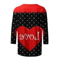 thumbnail image 5 of TrendVibe365 3/4 Sleeve Tops for Women Valentines Christmas Heart Date Tshirts Crewneck Holiday Blouses 3/4 Sleeve Romantic Pullovers Tunic Gifts Tops for Her 2024 Casual Clothes, 5 of 5