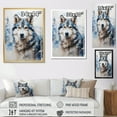 thumbnail image 4 of Designart "Serene Siberian Canine" Animals Dog Floater Framed Canvas Art Print, 4 of 5