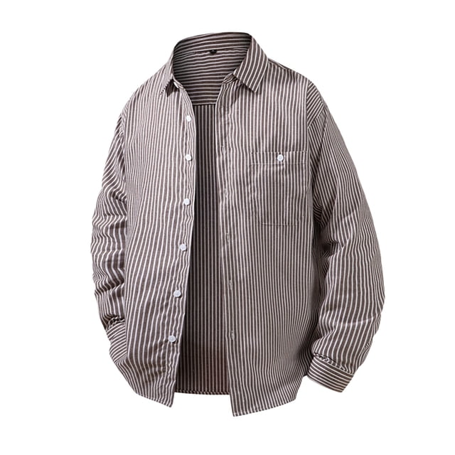 Flannel Shirt for Men, Casual Loose Fit Long Sleeve with Button Front and Chest Pocket in Checkered Plaid Pattern for Fall and Winter