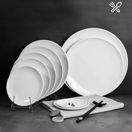 

Sunm Boutique 4 piece Melamine Plate Tray Tableware Sets Dinnerware Sets 9 inch