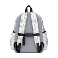 thumbnail image 3 of Unicorn and Heart White Pattern Cute School Backpack with Padded Back and Adjustable Shoulder Straps 13.4"x11"x4.7", 3 of 5
