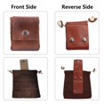 thumbnail image 4 of Foraging Bag - Leather Collapsible Pouch Bushcraft Belt Dump Bags - Brown, 4 of 9