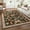 Brown, variant on Washable Runner Rug Modern Insect Floral Print Area Rug Mushroom Carpet for Kitchen Stain Resistant Carpet with Non-Slip Backing Low Pile Floor Cover for Hallway Laundry Bedroom