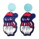 thumbnail image 1 of Pendientes navideños con diseño creativo de dibujos animados, bonitos y bonitos para fiestas de cumpleaños de niñas. 0.91 × 2.17 pulgadas, 1 of 7