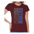 thumbnail image 1 of Awkward Styles Women's Autism Awareness American Flag Graphic T-shirt Tops, 1 of 4