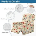 thumbnail image 4 of SCRAWLGOD Dragonfly Daisy Floral Butterfly Beige Recliner Chair Cover Stretch Reclining Covers 4-Pieces Recliner Sofa Slipcovers Reclining Couch Cover Furniture Protector Covers for Dog, 4 of 7