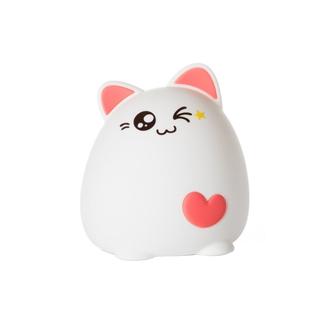 Cute Cat Night Light Usb Recargable Con Dos Modos De Iluminación Sensor Táctil Brillo Ajustable Lámpara De Noche Para Dormir Para Habitación De Bebé Dormitorio Sala De Estar matsuzay HA021236-00
