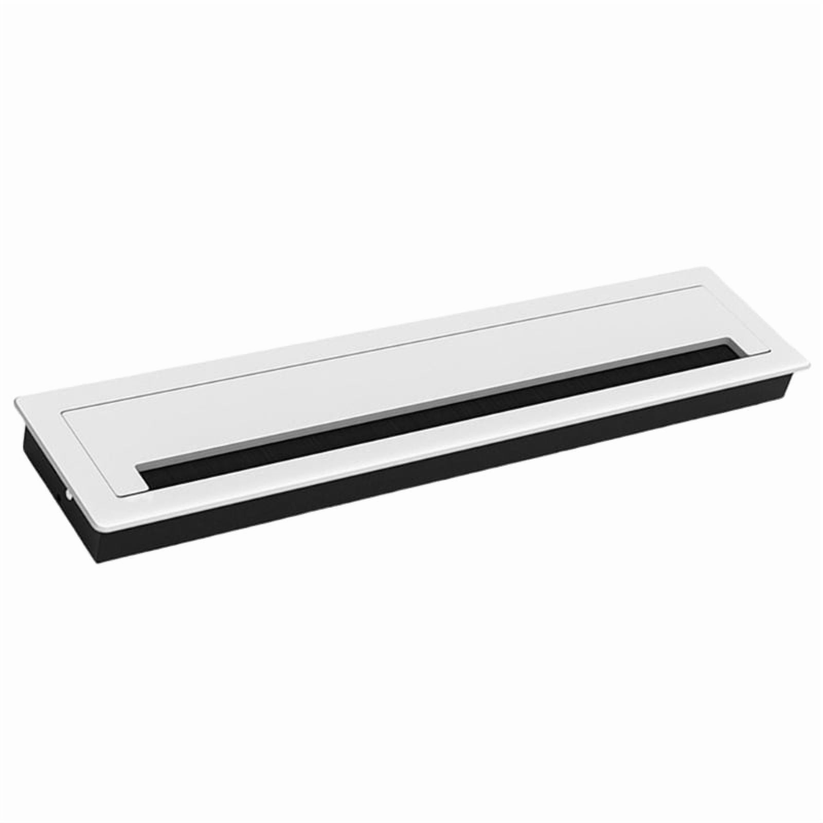 Thickening Desk Cable Management Grommets with Brush Homes Office Cord Organizer Inserts Rectangle Cable Hole Covers