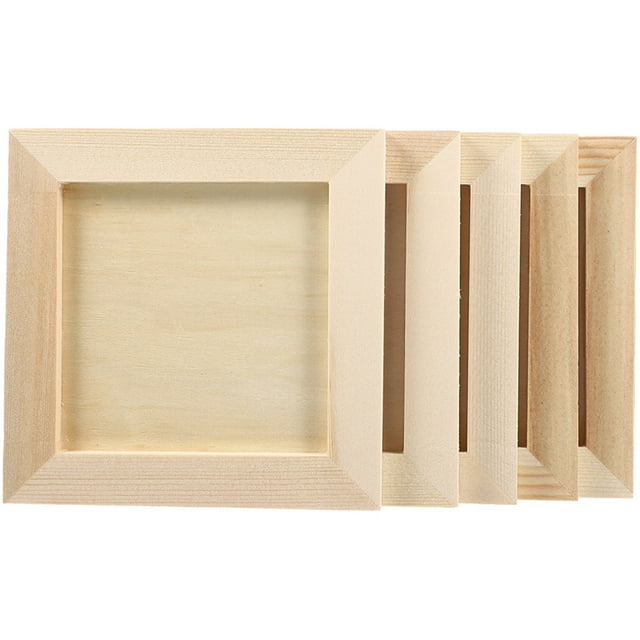 5Pcs Clay Picture Frames Wooden Clay Frames Children Colored Clay Frame Unfinished Photo Frames