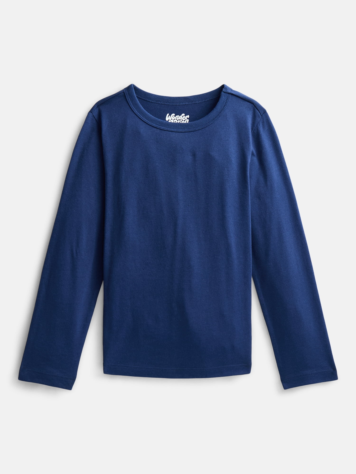 Wonder Nation Boys' Kid Tough Tee with Long Sleeves, 3 Pack, Sizes XS-XXL & Husky