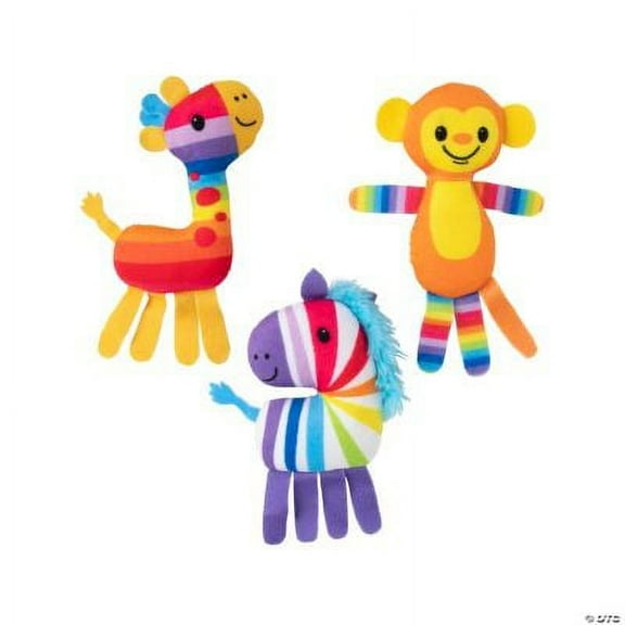 Rainbow Stuffed Animals, Birthday, Toys, 12 Pieces