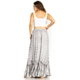 thumbnail image 2 of Sakkas Ivy Second Women's Maxi Boho Elastic Waist Embroidered A Line Long Skirt - Grey - One Size, 2 of 5