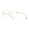 thumbnail image 2 of Womens Metal Rim Butterfly 100% Blue Light Flitering Computer Glasses All Gold, 2 of 4