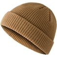 thumbnail image 2 of Resicozy Winter Beanies for Men Women Solid Color Fashion 2025 Soft Warm Knit Hat Thermal Thick Caps Unisex Brown 7.5 In, 2 of 3