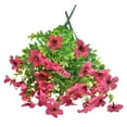 thumbnail image 2 of A Bunch Of Artificial Plants And Flowers For Outdoor Decoration Plastic Spring And Summer Flowers Colorful Daisies And Morning Glories Hanging Flowerpots,Simulation Small Daisy Bouquet Rose Red, 2 of 7