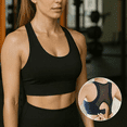 thumbnail image 5 of Women's Sports Yoga Bra High Impact Support Workout RunningTank Cropped Bra No Underwire full Coverage Padded with Removable Cups Back Medium Support Mesh Back Bra Black, 5 of 9