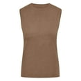 thumbnail image 6 of Womens Tank Tops $4.98 Sleeveless Round Neck Casual Ladies Vest Tank Khaki XL, 6 of 6