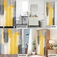 thumbnail image 6 of Black Gray Yellow Oil Painting Fabric Shower Curtain Abstract Art Washable Shower Curtains for Bathroom, Waterproof Bath Curtain with Hooks Home Decor 72x72in, 6 of 8