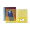 Sparco Transparent 2-Pocket Portfolios, 8 1/2" x 11", Assorted Colors, Pack Of 5