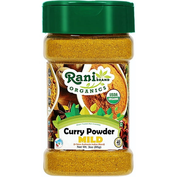 Rani Organic Curry Powder Mild (8-Spice Authentic Indian Blend) 3oz (85g) PET Jar ~ All Natural | Salt-Free | Vegan | Gluten Friendly | NON-GMO | Indian Origin | USDA Certified Organic