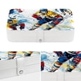 thumbnail image 4 of Ice Hockey PU Leather Bracelet Holder Jewelry Box Stand Necklace Organizer with Removable Compartment Portable Case, 4 of 6