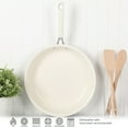 thumbnail image 2 of Martha Stewart Everyday Charlemont 10-inch Linen Aluminum Fry Pan, 2 of 10
