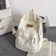 thumbnail image 5 of Mochila informal para hombre y mujer, mochila escolar de lona de algodón, mochila de moda (blanco), 5 of 8