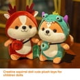 thumbnail image 2 of Adorable Squirrel Stuffed Animal Dressed in Dinosaur Costume Plushies Chipmuck with Dinosaur Outfit Cute Plush Toys for Kids, 2 of 5