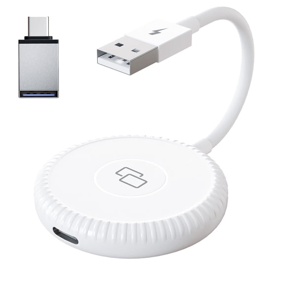 FIEWESEY CarPlay Adapter,CarPlay Dongle for Wired CarPlay Cars, Convert Wired to Wireless CarPlay,Compatible with all iPhone6 or above models with IOS10 to IOS16 (White-6)
