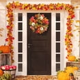 thumbnail image 3 of Tookss Thanksgiving Fall Wreath for Front Door, 20 Inch Autumn Wreath Decoration with Pumpkin, Maple Leaves and Pine Cone for Indoor Outdoor Wall Window Home Decor, 3 of 8
