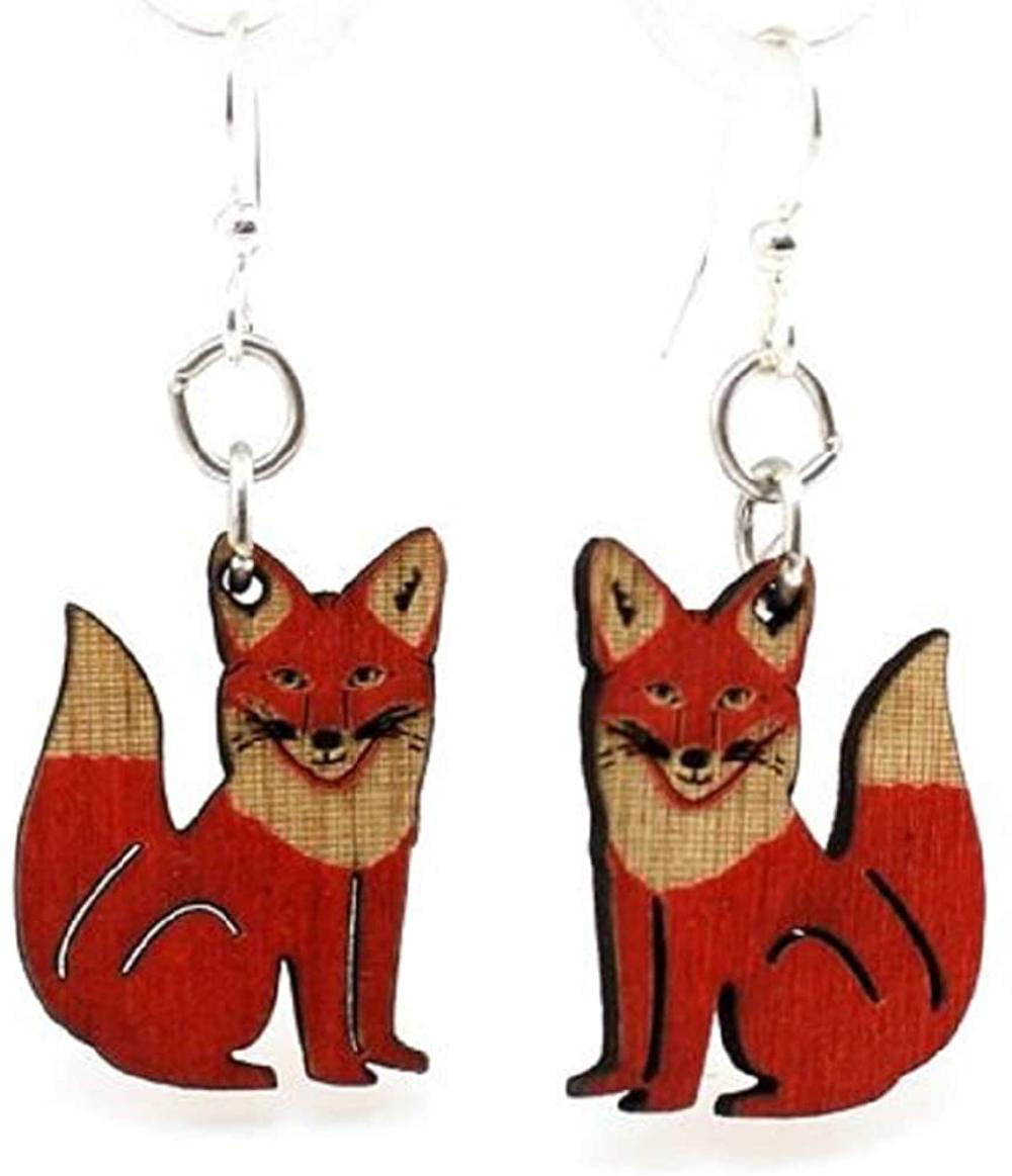 Golden Fox Children's earrings with enamel and gold-plated foxes.