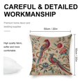 thumbnail image 2 of Birds, Flowers Linen toss pillowcase decoration pillowcase gifting preferred 20x20 inch cushion cover 2 sets sofa pillowcase sofa bedroom living room car, 2 of 8