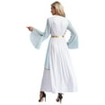 thumbnail image 4 of iiniim Womens Halloween Roman V Neck Queen Princess Ancient Toga Gown Fancy Dress Light Blue 3XL, 4 of 7