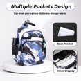 thumbnail image 3 of IvyH Boys Backpack 2PCS Camo Breathable Middle Elementary Schoolbag Bookbag Set with Crossbody Bag,Orange, 3 of 8