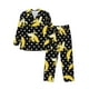 thumbnail image 1 of Balery Banana Pijama para Hombre de Dos Piezas con Manga Larga, Conjunto de Dormir y Descanso Suave con Bolsillos-Small, 1 of 7