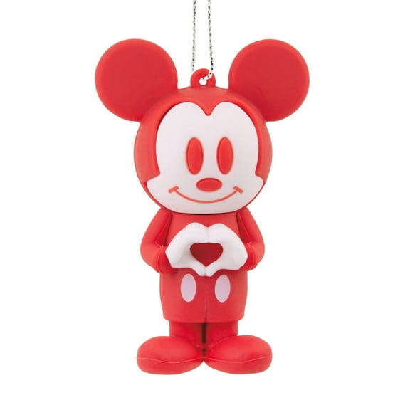 Hallmark 2HCM9618 Disney Mickey Mouse Heart  Red Silicone Ornament