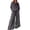 Navy, variant on Womens Outfits Women's Elegant Off Shoulder Blouse and Satin Wide Leg Pants Two Piece Set Fashionable Monochrome Dressy Evening Ensemble Solid Color Crew Neck Long Sleeve Full Length Green L
