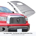 thumbnail image 3 of APS Premium Stainless Steel Chrome Billet Grille Grill Compatible with Toyota Tundra 2007-2009 with Logo Show Combo N19-A14876T, 3 of 7