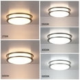 thumbnail image 3 of 13 inch LED Ceiling Light Fixtures Flush Mount Brush Nickel Kitchen Light Fixtures for ceiling, Bathroom, Dining Room, Hallway (2 pack) 23W, 3 of 12